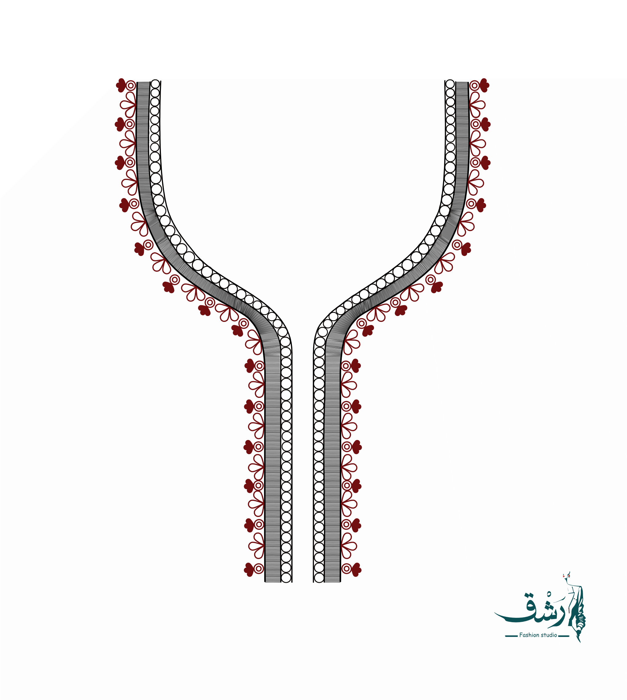 تطريز جلابية نسائية